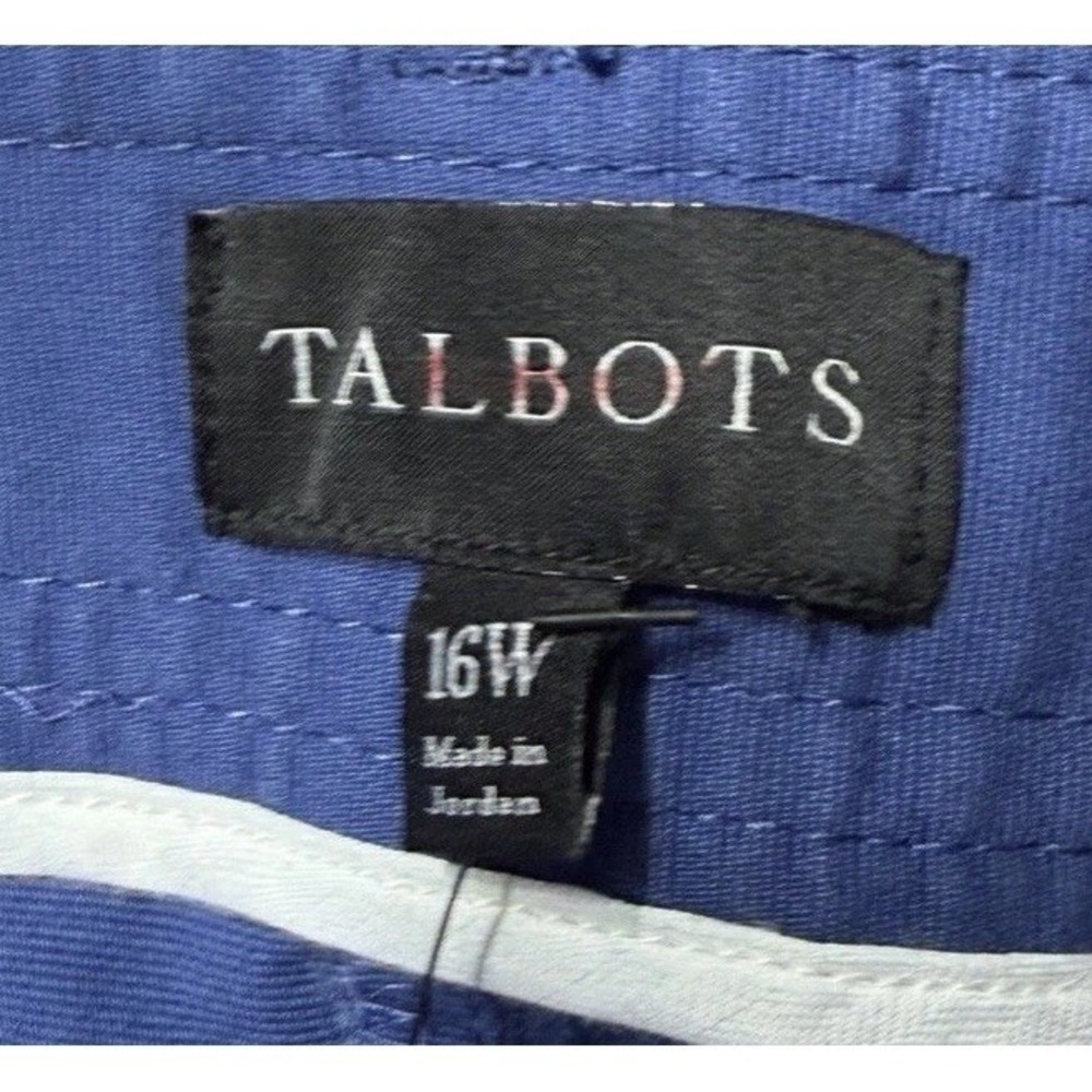 NWT Talbots Womens Blue Casual Cropped Capri Stretch Pants Trousers Plus 16W - Picture 3 of 8